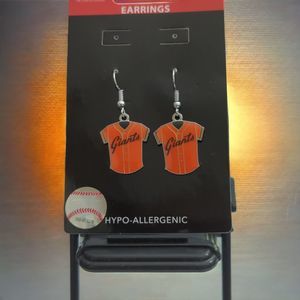 Aminco SF Giants Jersey Dangle Earrings Hypo-Allergenic NIP